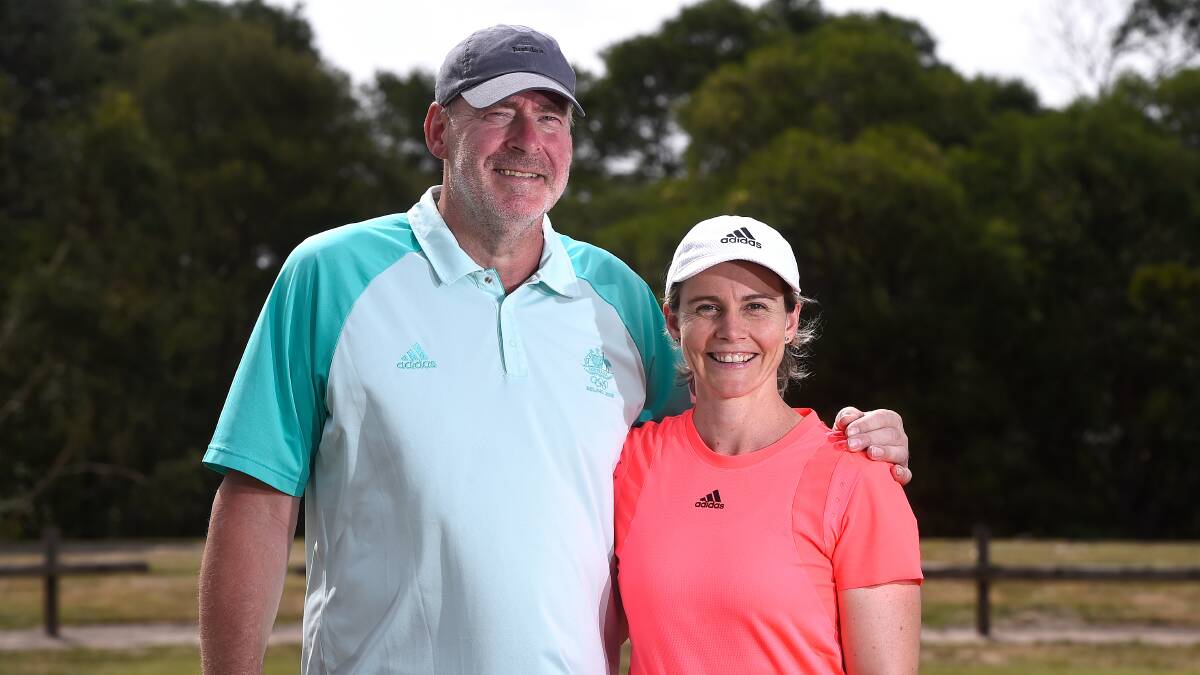 Kathryn Mitchell and her partner and coach Uwe Hohn in 2022. Picture by Adam Trafford