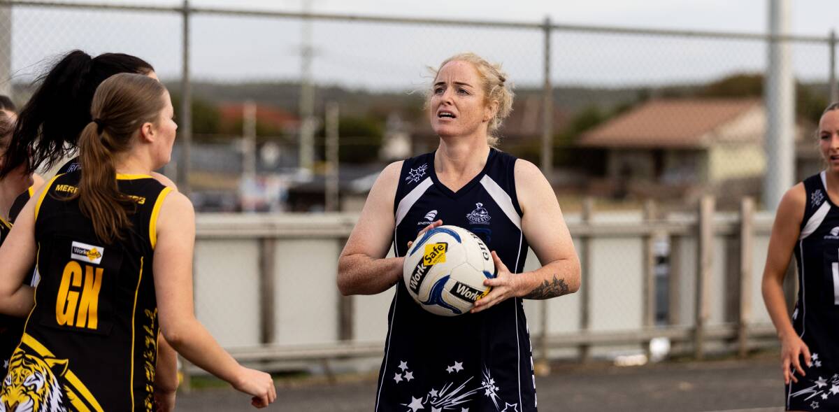 Steph Townsend is one of the stars of Nirranda's A-grade netball side. Picture by Anthony Brady