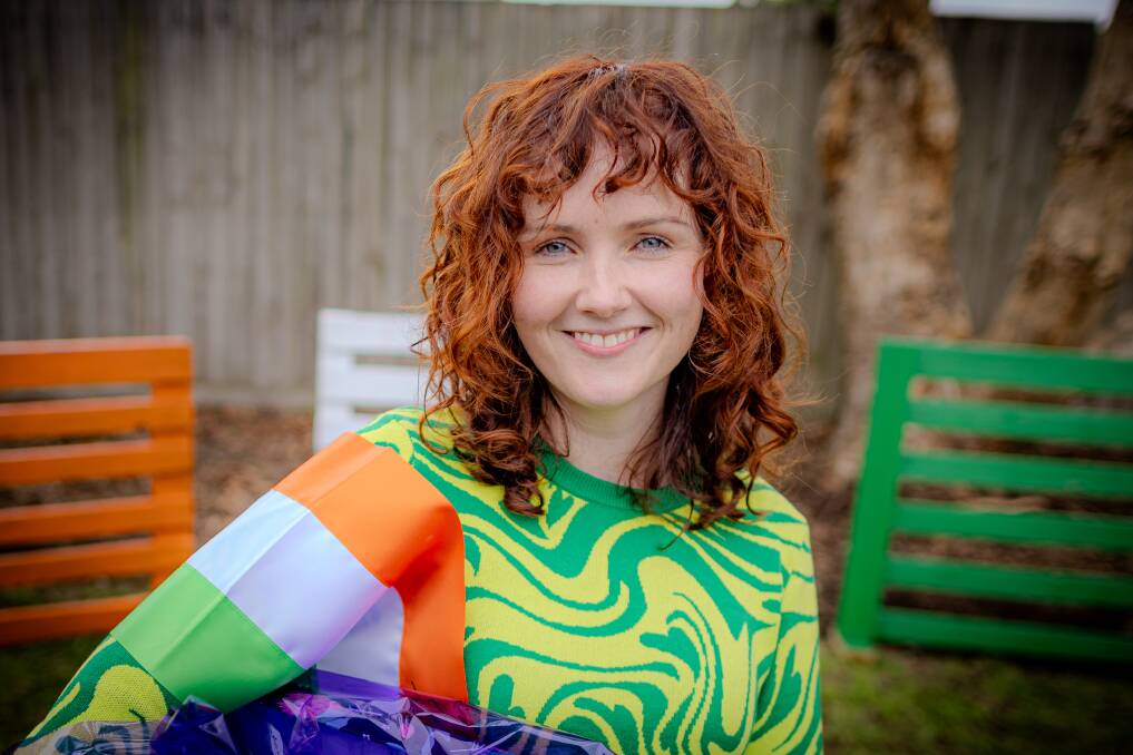 Alison Pennington from Canberra took out the Flaming Folk title at the Koroit Irish Festival. Picture by Eddie Guerrero.