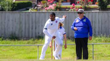 Chamika Fernando, pictured bowling for Brierly-Christ Church last season, has signed with Mortlake. Picture by Eddie Guerrero