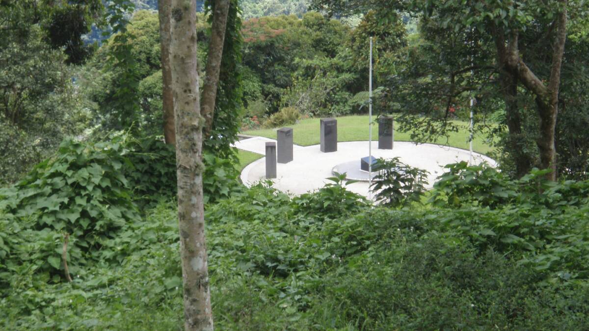 The memorial at Isurava to those who died on the Kokoda Trail.