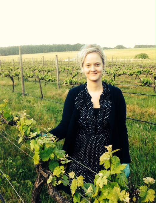 Diversifying: Michelle Badenhorst in her Suffoir vineyard at Macarthur. She has won a Young Farmer Scholarship to help diversify the business into agritourism.