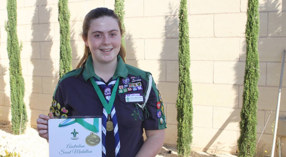 Accomplished: Warrnambool Scout Ella Routson with the Australian Scout Medallion she received at a Melbourne ceremony. 