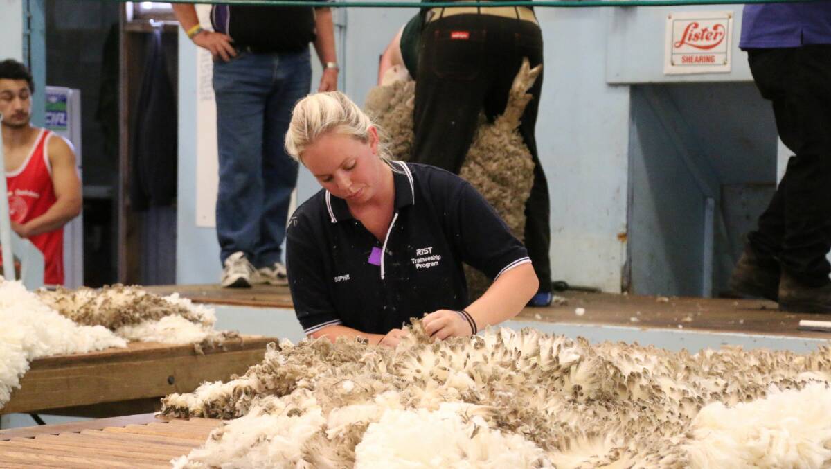 Sophie Huf of Hawkesdale came fourth in this month's world wool handling championships in New Zealand. She also came second in the teams event. Picture: Tracey Kruger