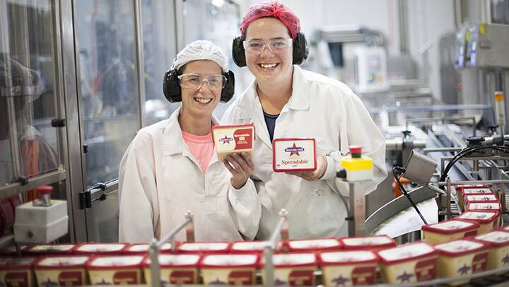 Champion: Sheree Coxon and Samantha La Franchi with Western Star Butter, awarded the Champion Butter title at this year Australian Grand Dairy Awards.
