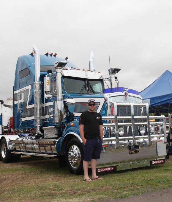 RARE TRUCK: Wade Thornhill drove from Naracoorte in South Australia to enter his limited edition T950 Kenworth in the Koroit Truck Show on Saturday. Picture: Rachael Houlihan