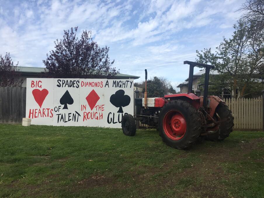 CMON SAINTS: A house fence has been decorated in Koroit ahead of the Hampden league grand final on Saturday at the Reid Oval in Warrnambool. 