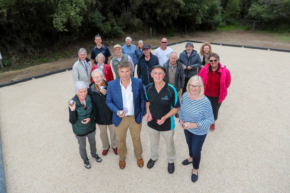 JUST IN TIME FOR SUMMER: A new petanque piste has been established opposite Lake Pertobe in Warrnambool. It was funded by the city council. Picture: Morgan Hancock 