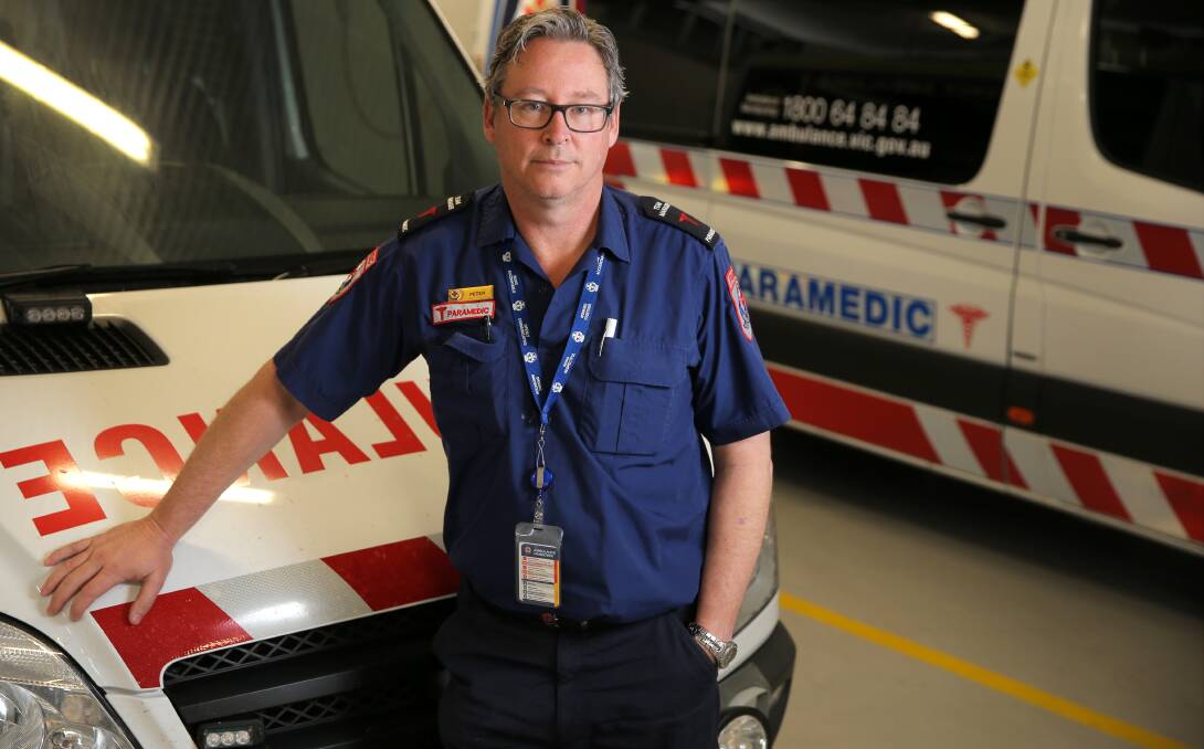 CRISIS: Ambulance Victoria paramedic and Port Fairy team leader Peter McCormick said patients could become agitated and violent when affected by ice. Picture: Rob Gunstone