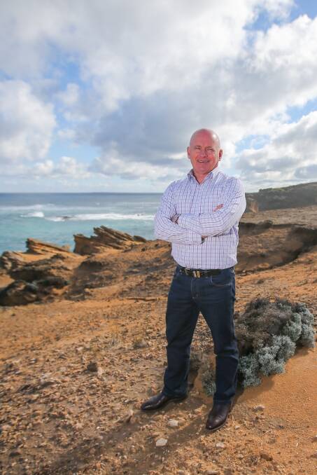 FRESH IDEA: Warrnambool city councillor Peter Hulin would like to see a boardwalk tourist attraction built from Thunder Point to Shelly beach. Picture: Morgan Hancock