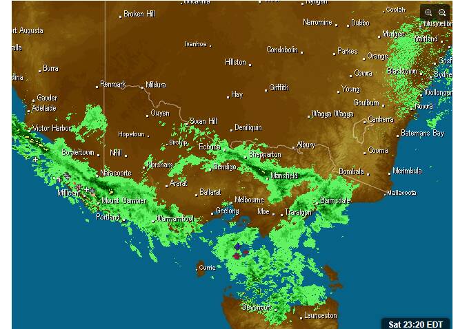 Elders weather radar is showing rain is on the way. 