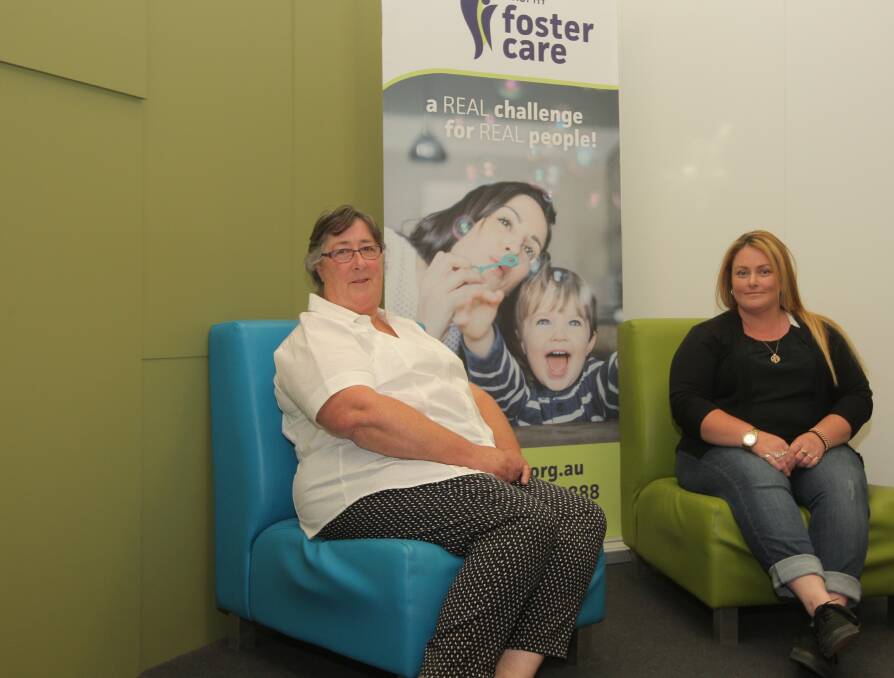 Passionate: Foster carers Marlene Johnson, from Tarrone and Jenny Hill, from Terang. Mrs Johnson has been foster caring for almost 20 years, while Ms Hill has been doing it for five eyars.