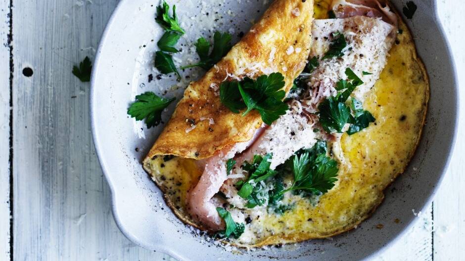 Reserve some glaze to drizzle over a Christmas-ham omelette, suggests Phil Wood. Photo: William Meppem    