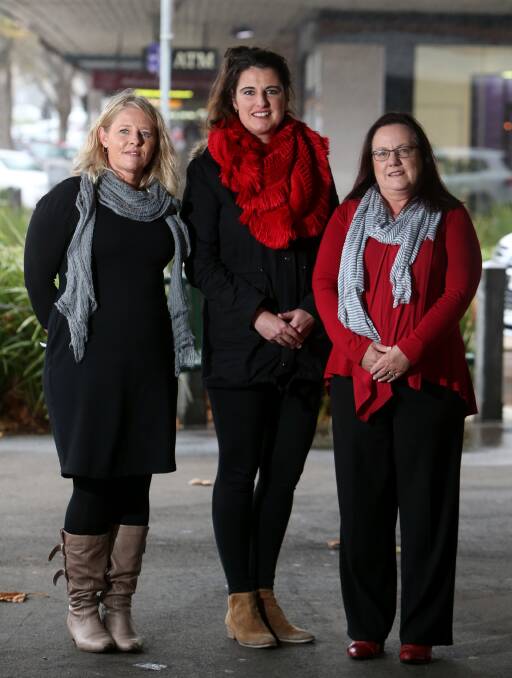 READY TO MAKE A DIFFERENCE: Tracey Thomas, Jennifer Lowe and Christine Thompson are set to contest the Warrnambool City Council election. Picture: Amy Paton