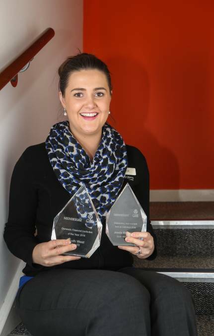 Good job: Jessie McConnell from South West Credit won a national award for her dealings with customers as an insurance specialist. Picture: Amy Paton