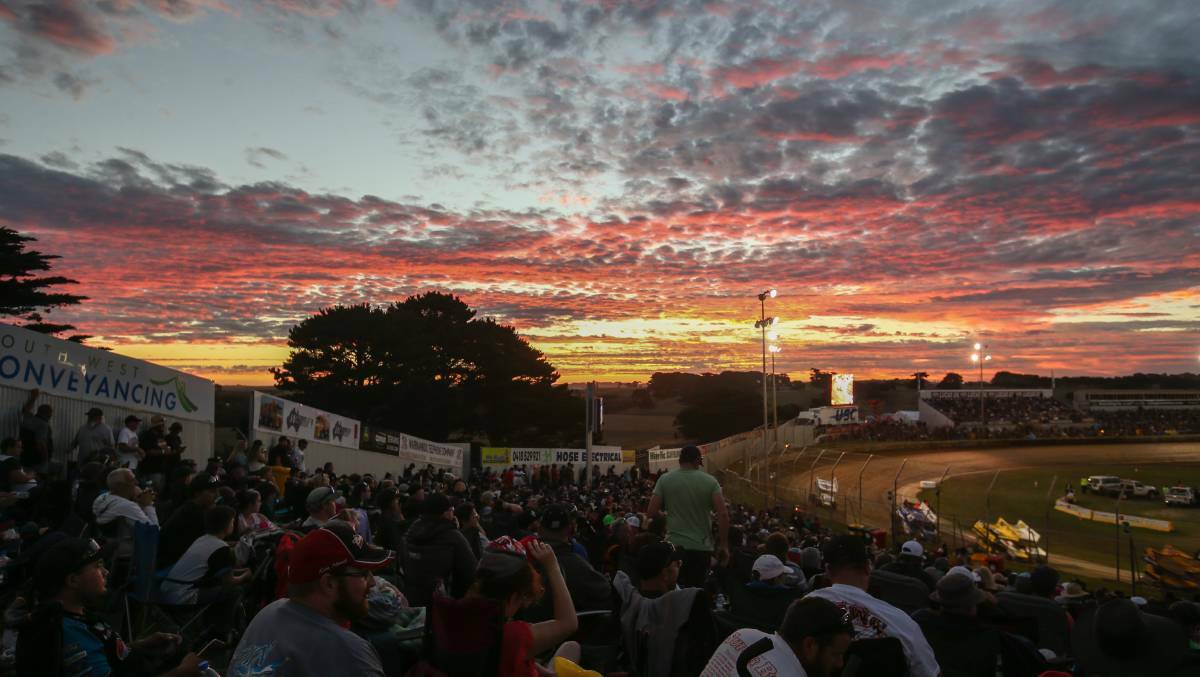 Sunset from Mount Max over the final night of the Classic. Picture: Amy Paton