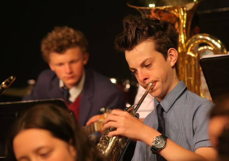 BIG BAND: Students from six schools united for a special music festival at Brauer College on Thursday. Picture: Vicky Hughson
