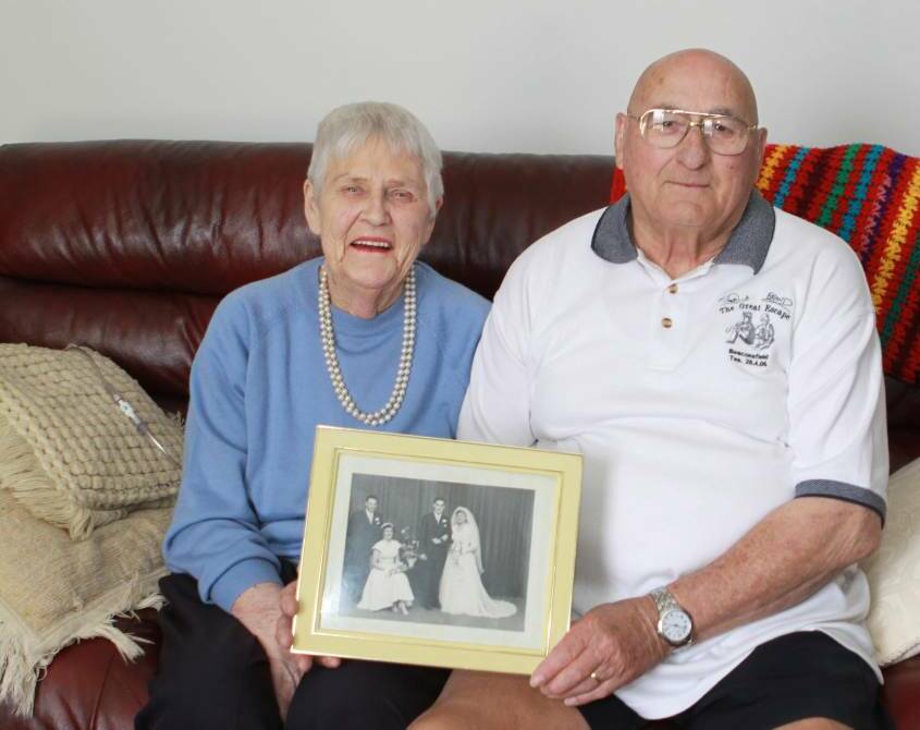 Celebrating companionship: Dawn and Graeme Freeman grew up in the small country town of Macarthur, were married at 21 and are celebrating 60 years together this week.