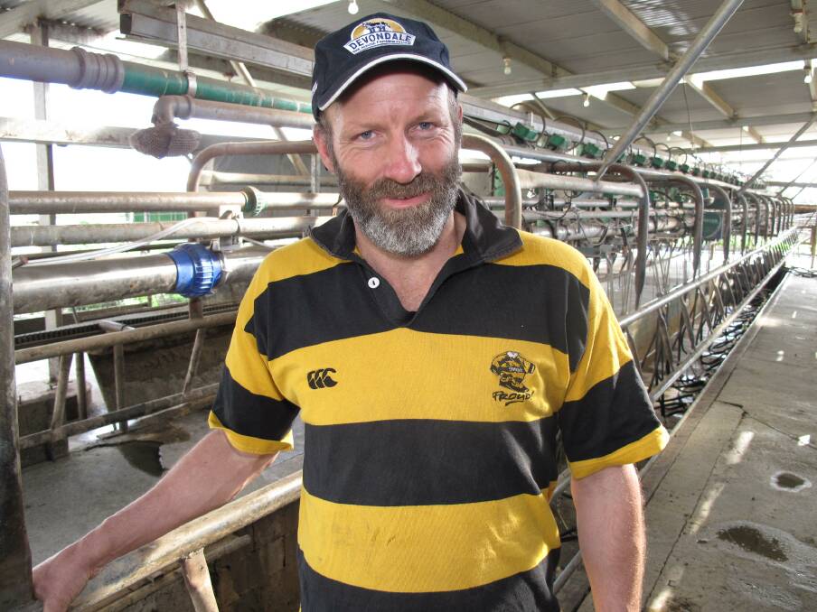 STAYING PUT: Craig Dettling, Macarthur dairy farmer, is one of the region's producers who said he would stay with Murray Goulburn, despite its troubles.