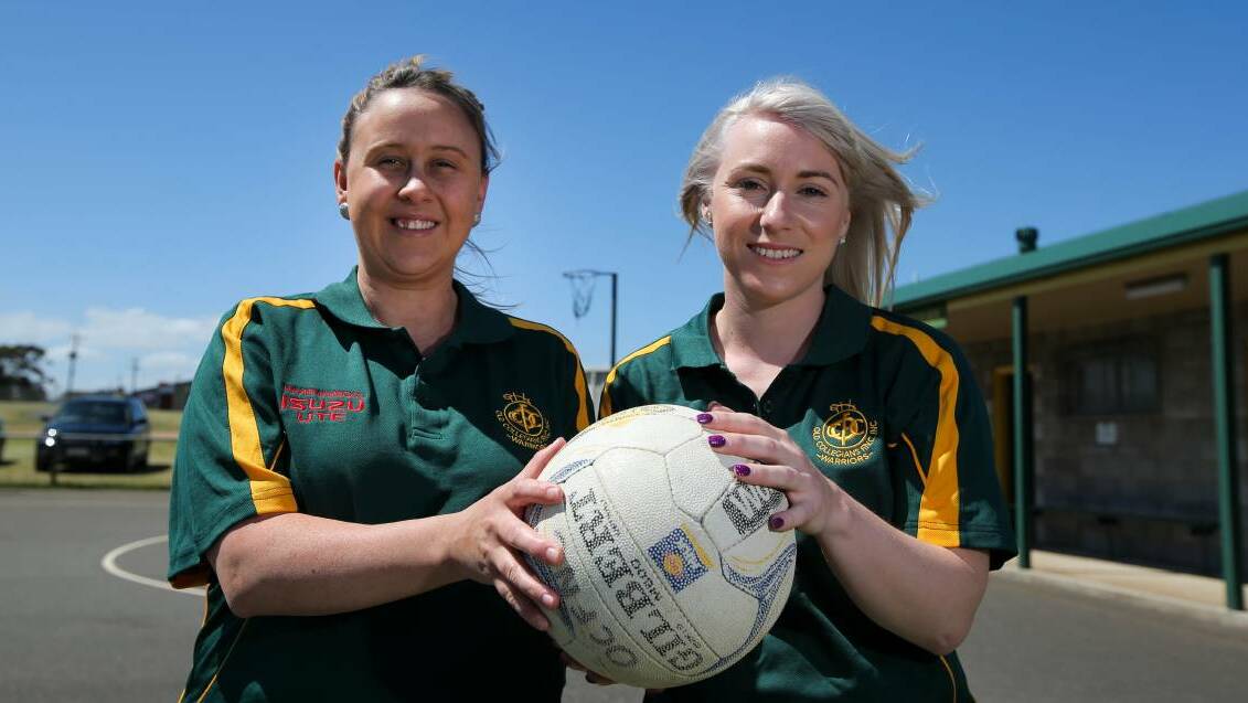 TOP WARRIORS: Jessica Toleman and Meagan Forth have been named as the 2017 Old Collegian netball co-coaches. Picture: Rob Gunstone