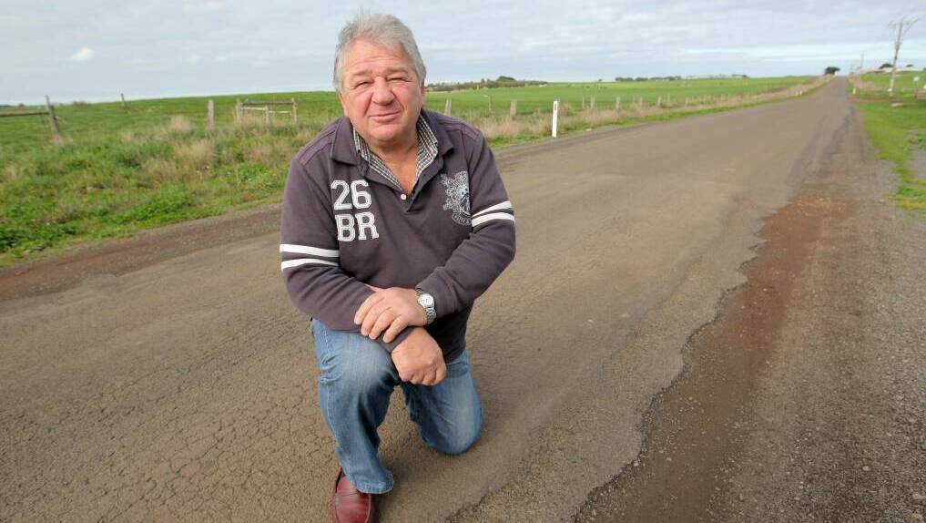 Not wide enough: Moyne Shire councillor Jim Doukas has called for improvements to a Yangery intersection. Picture: Amy Paton