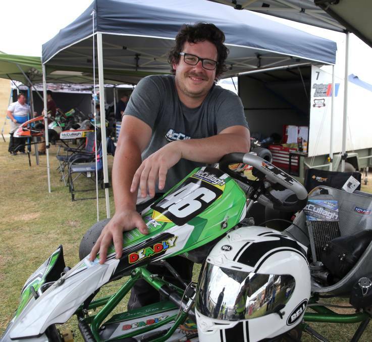 WINNERS ARE GRINNERS: Former Warrnambool Kart Club member Nathan Van Es took out the Victorian title in the TaG restricted super heavy race. Picture: Rob Gunstone