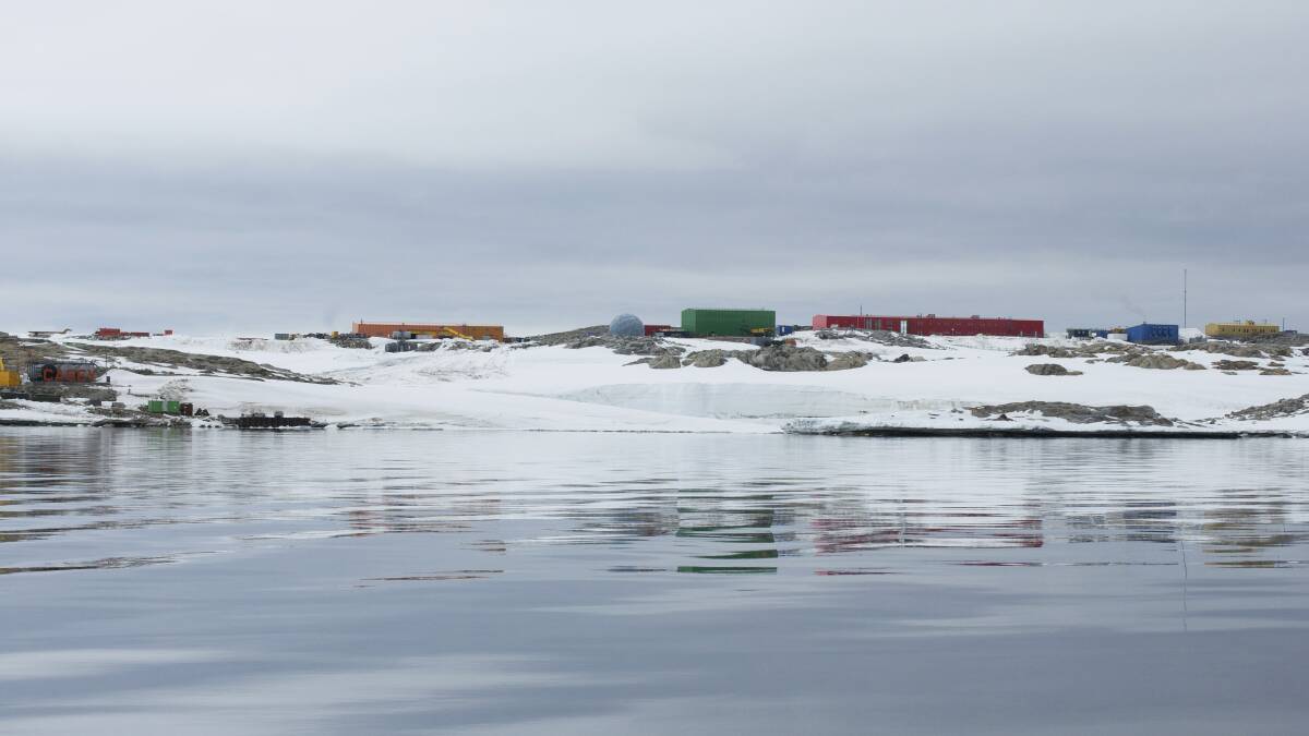 HOME FOR A YEAR: Casey Research Station. Picture: Gordon Tait/Australian Antarctic Division