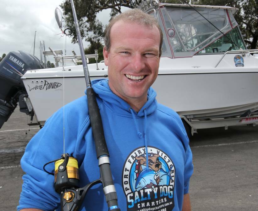 Close encounter: Port fairy fisherman and Salty Dog Charter owner Daniel Hoey says losing a cage full of burley to a great white shark was the least he was worried about at the time.