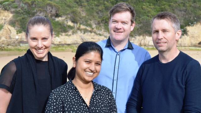 Stories: Leadership Great South Coast 'Our Story' team members Amanda Wearne, Delna Plathottam, Jordan Smith and Garry Peterson are hoping to add a permanent reminder of their migrant story series to the city's landscape. 