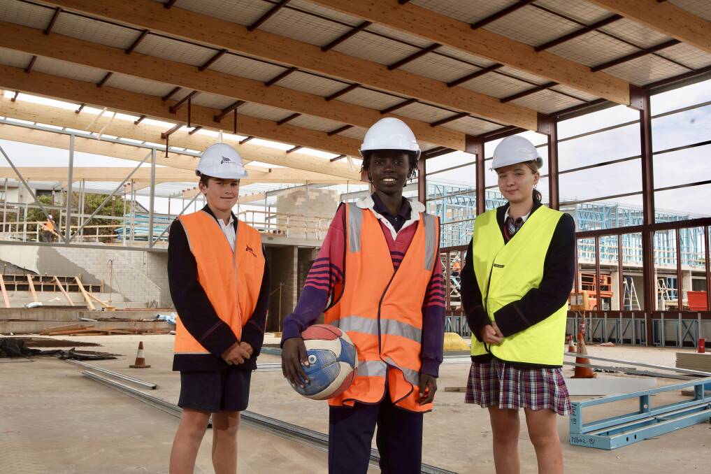 Monty Darcy, Gano Akoch and Ruby Koch will be among the first students who will learn at the centre. Picture supplied