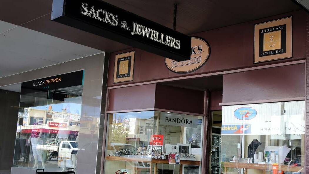 Break-in: Sacks the Jewellers in Liebig Street was among the victims of break-ins in the south-west early on Monday morning. Picture: Rob Gunstone