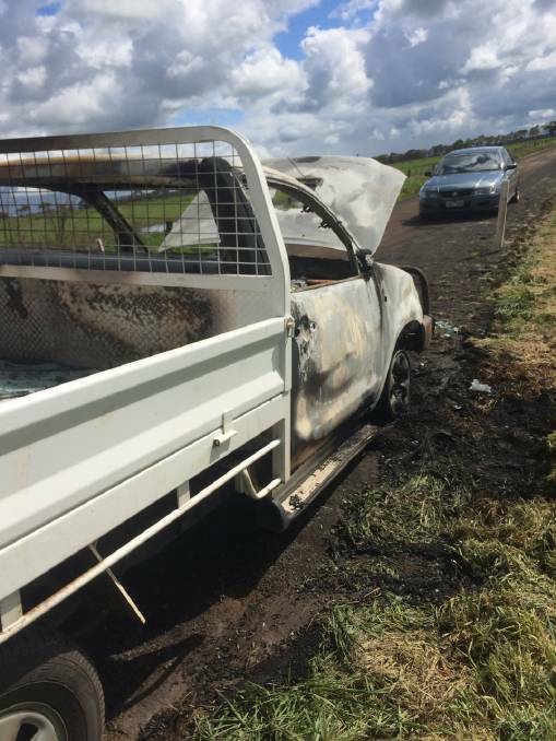 Shock theft: Dylan Wareham, a 20-year-old builder from Mortlake, could not believe it when his ute was stolen and set on fire last month.
