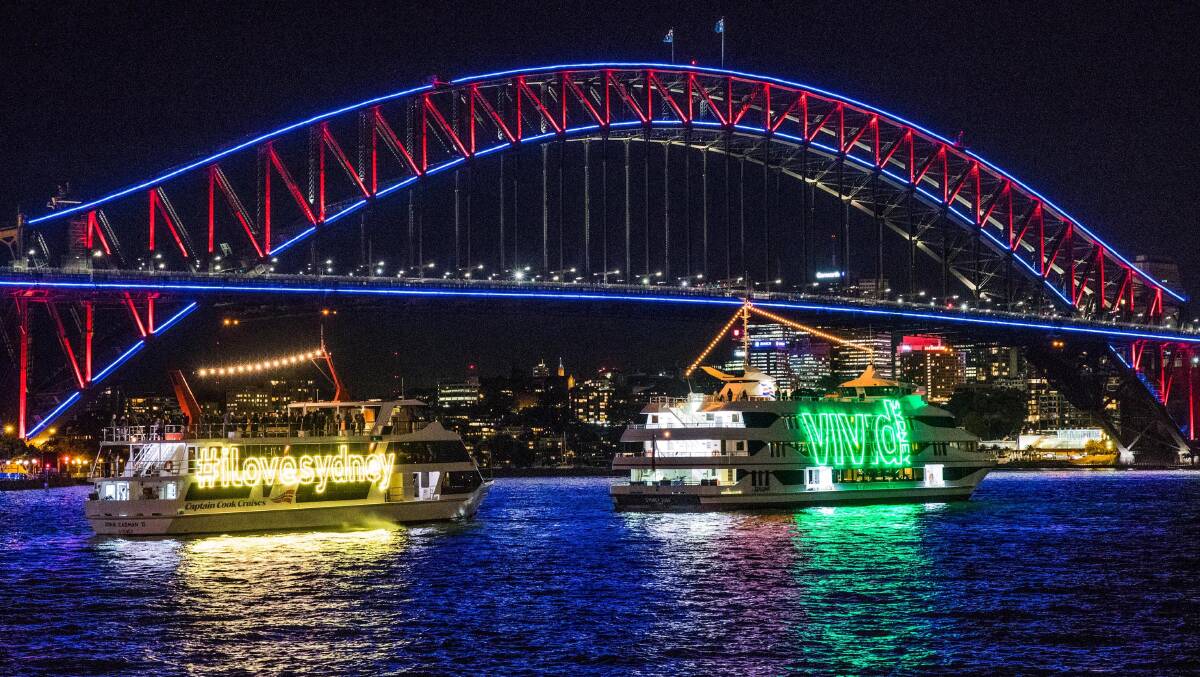 Iconic Sydney Harbour … really comes alive for Vivid.