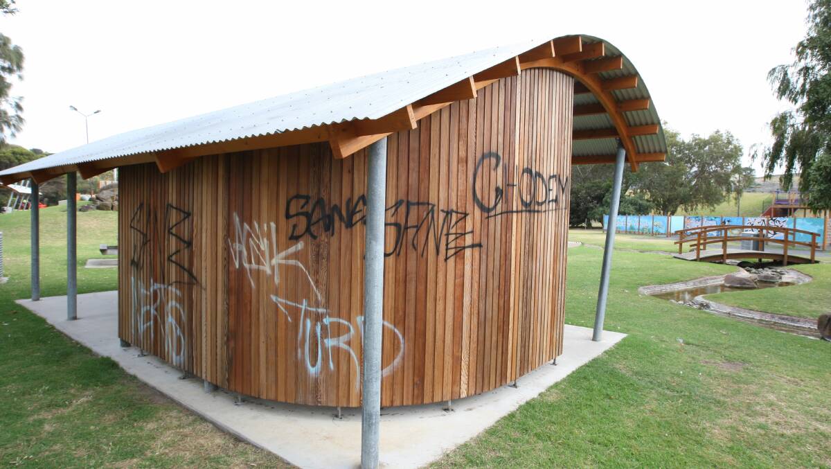 Warrnambool's Lake Pertobe has previously been the target of graffiti attacks. This happened a couple of years ago.