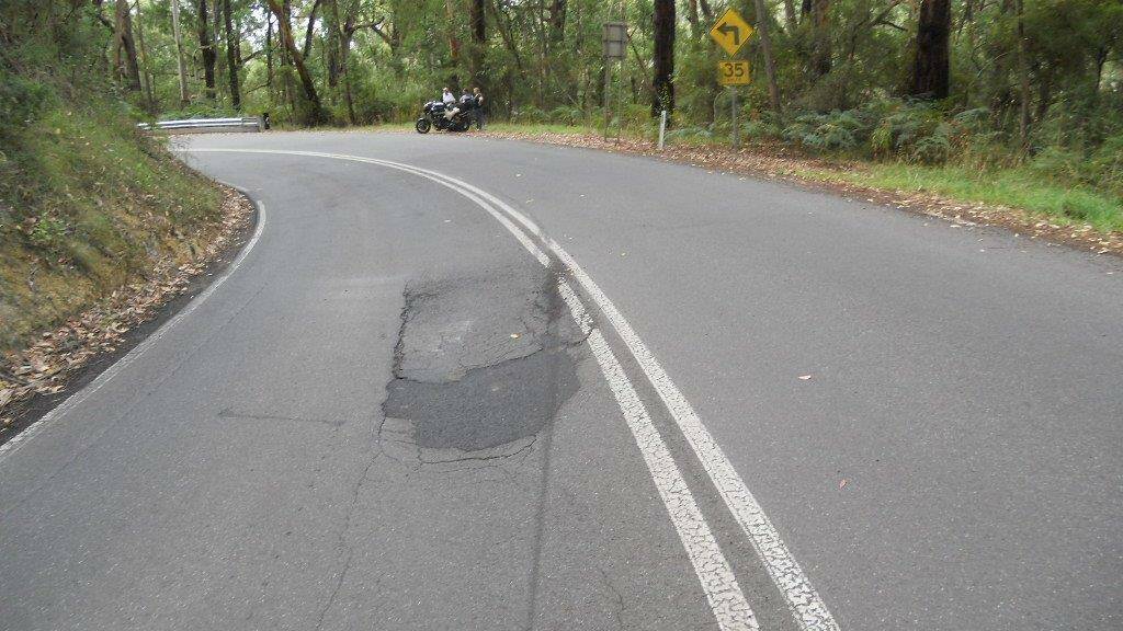 Another near fatal motorcycle accident on rough section of Great Ocean Road