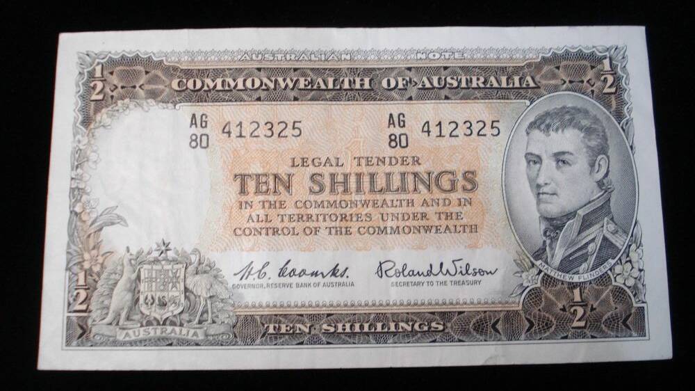 Help wanted: A 10 shilling note similar to this was stolen in a burglary at Terang.
