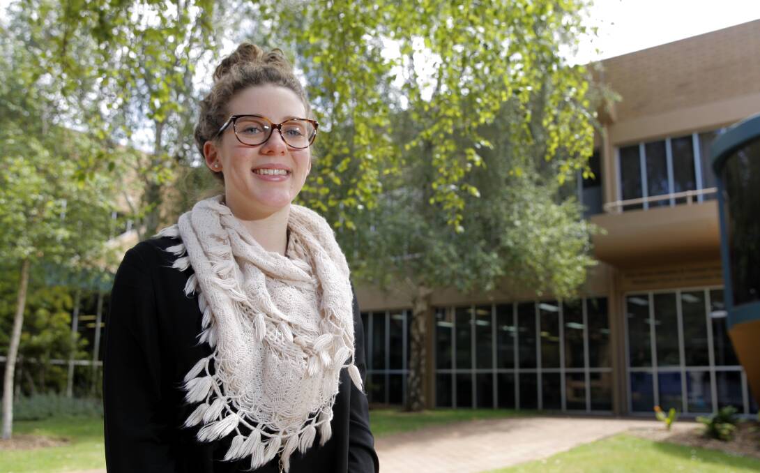 FINDING THE FUTURE: Emily Rose, 18, is close to finishing her gap year and will study visual communication design in Geelong next year. Picture: Rob Gunstone