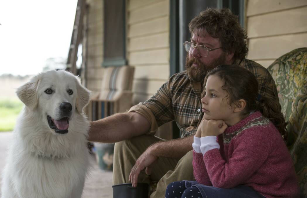 Shane Jacobson as Swampy Marsh with young star Coco Jack Gillies and "Oddball".