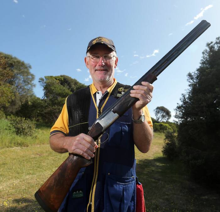 STRAIGHT SHOOTER: Warrnambool Field and Game life member Graham Kemp has his eyes on the prize for this weekend's Beretta Grand Prix at Woolsthorpe. Picture: Rob Gunstone
