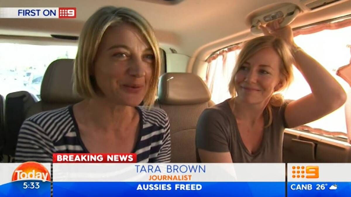 RELEASED: Tara Brown and Sally Faulkner are freed from a Lebanese jail after a failed attempt to rescue Sally's children from their father.