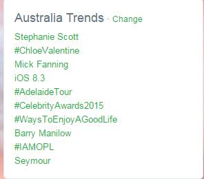 Stephanie Scott was trending on Twitter. Picture: Screengrab/Twitter