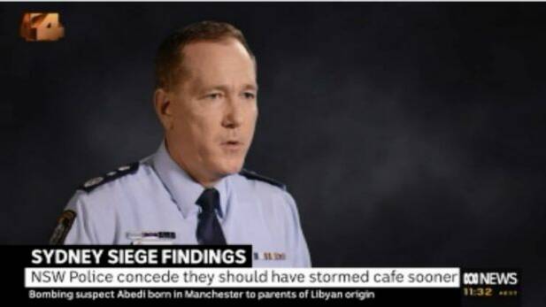 Commissioner Mick Fuller, in an upcoming interview on the ABC, said the police were wrong not to storm the cafe earlier. Photo: ABC