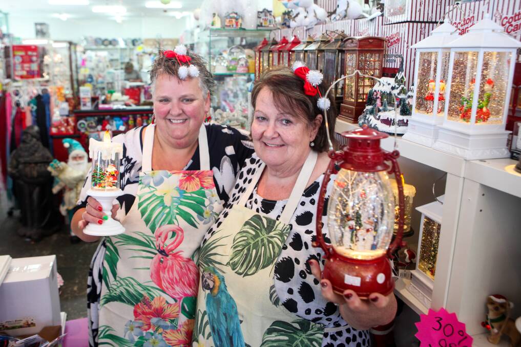 Something for everyone: Nanna's Drawers assistant manager Kylie Martin and owner Maureen Brunt are all prepared for the shop's first Boxing Day sale, helping to the fill the void of traditional sales from big retailers. Picture: Rob Gunstone