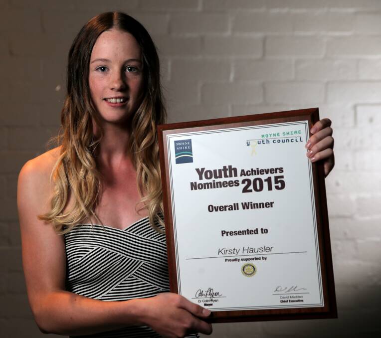 Moyne: 2015 Overall Female Youth Achiever Awards winner Kristy Hausler, 16, of Hawkesdale.