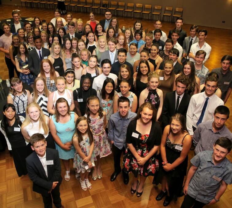 All Winners: Youth Achiever Awards nominees gather before the ceremony. Pictures: Rob Gunstone