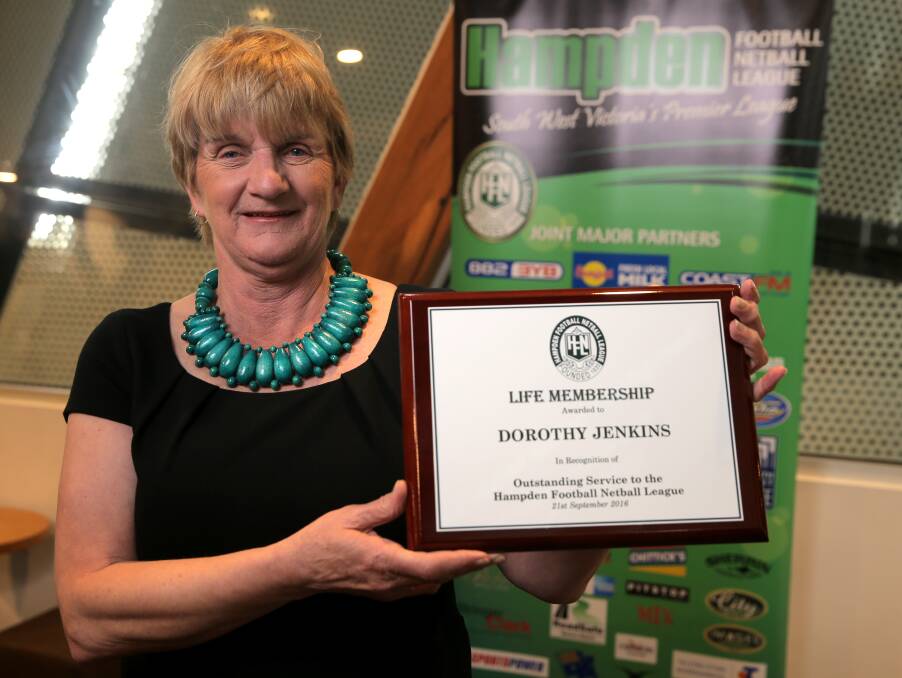 JUNIORS FOCUS: North Warrnambool Eagles' Dorothy Jenkins was awarded HFNL Life Membership for her service to netball.