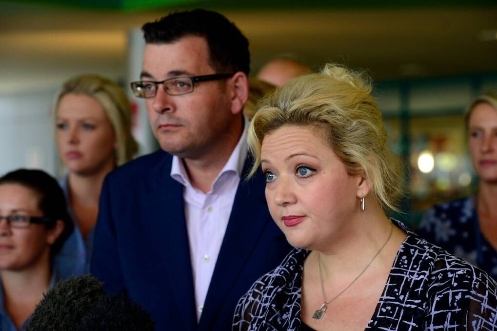 Steps forward: State Premier Daniel Andrews and Health Minister Jill Hennessy announce progress towards medicinal cannabis access. 