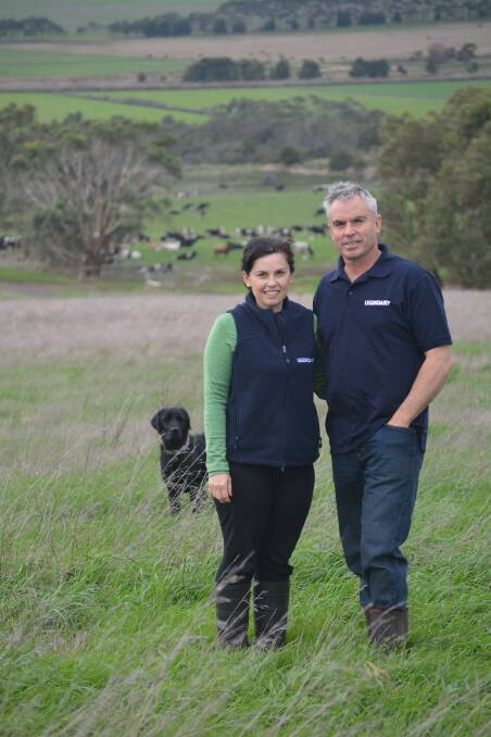 Pastures sow profit: Heywood dairy farmers Stephen and Tania Luckin say pasture growth is their primary focus on farm.