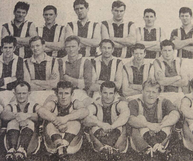 Powerful finish: Dennington claimed its first Warrnambool and District Football League premiership in 1966, defeating Old Collegians by 26 points. 