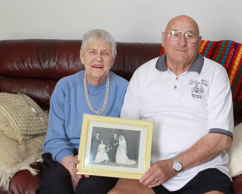 Celebrating companionship: Dawn and Graeme Freeman grew up in the small country town of Macarthur, were married at 21 and are celebrating 60 years together this week. 